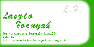 laszlo hornyak business card